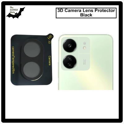 Picture of For Xiaomi Redmi 13C 3D Curved Camera Lens Protector Lens Shield Latest Generation Curvy Border Glass Membrane HD Tempered Glass Camera Full Lens Protector for Mobile