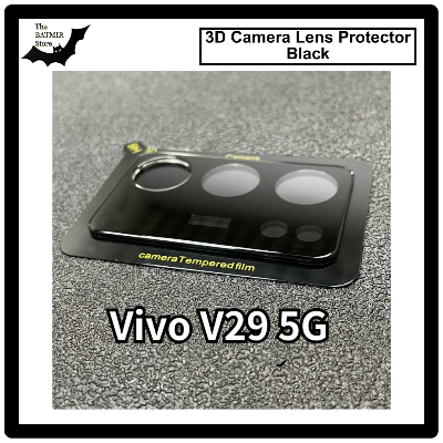 Picture of For VIVO V29 3D Curved Camera Lens Protector Lens Shield Latest Generation Curvy Border Glass Membrane HD Tempered Glass Camera Full Lens Protector for Mobile