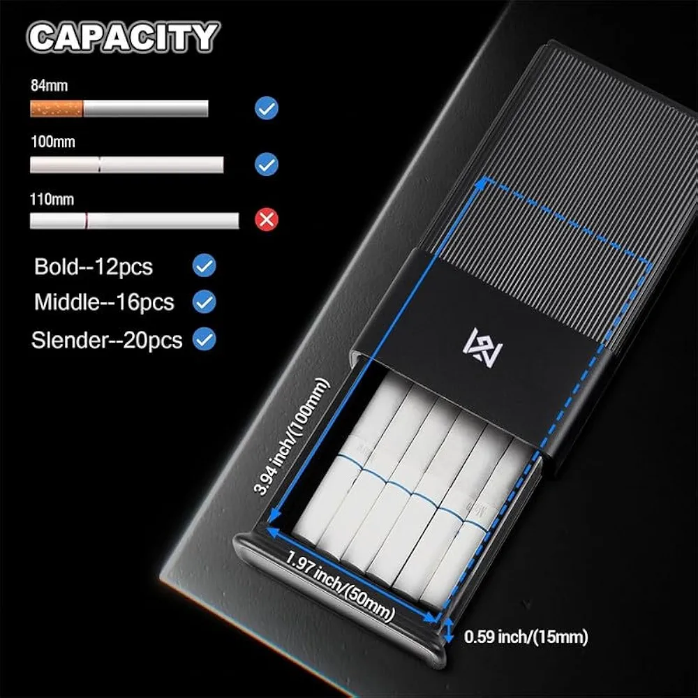 Picture of Generic Novelty Magic Cigarette Cases King Size for Men,Funny Waterproof Cigarette Box,Portable Pocket Long Cigarette Holders Case