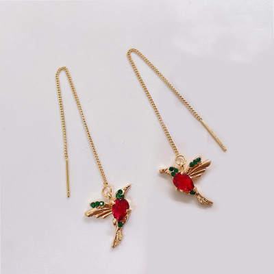 Picture of Ladies earring cute bird tassel earrings