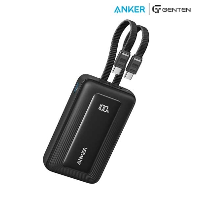 Picture of Anker Zolo A1680H12 10000mAh 35W Power Bank with Built-in Dual USB-C Cable
