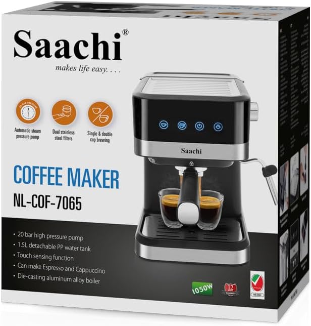 Picture of Saachi Coffee Maker NL-COF-7065-BK With 20 Bar High Pressure Pump