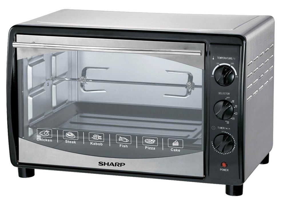 Picture of SHARP EO-35K-3 ELECTRIC OVEN 35Liters-Black, Convection With Rotisserie Function.