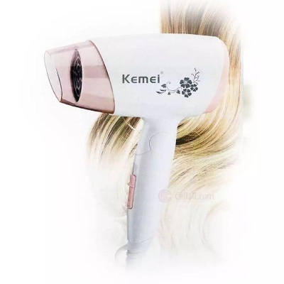 Kemei KM-3365 Hot And Normal Air Foldable Hair Dryer - Hair Straightener Cosmetic Shopping Zone online shop bangladeshothoba.com