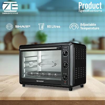 Picture of Sharp EO-60K-3 Electric Oven ( 60L, Black ) - Convection With Rotisserie.
