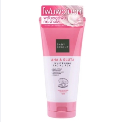 Picture of Baby Bright AHA & Gluta Whitening facial foam Best Face Wash 120G