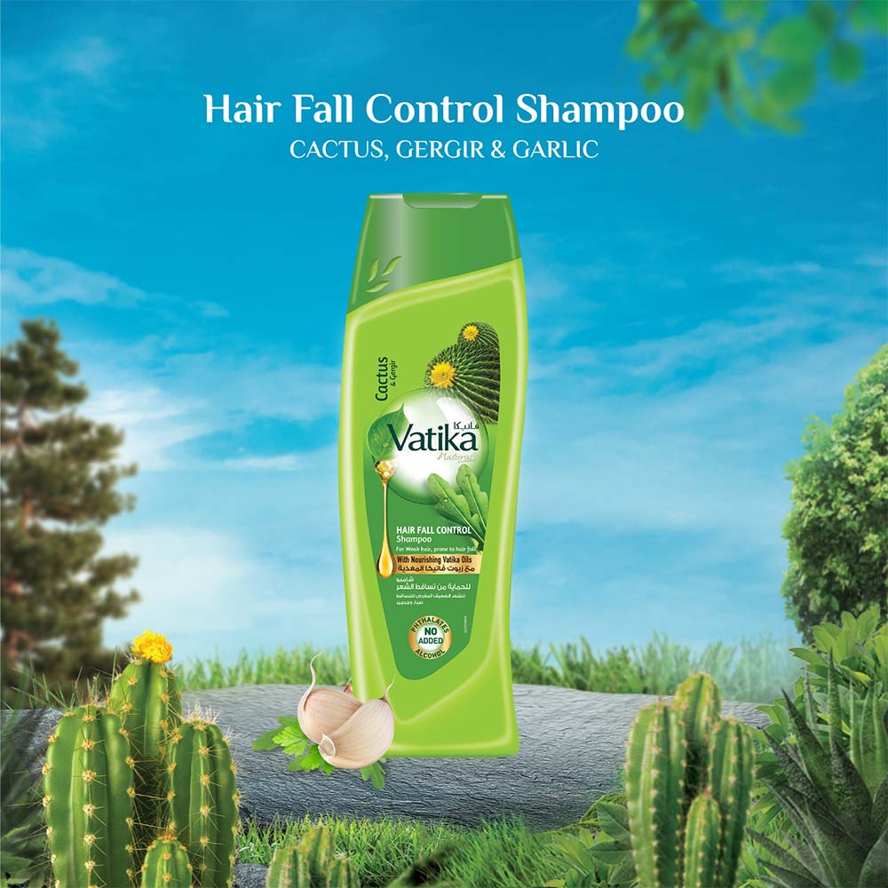 Picture of Vatika Naturals Hair Fall Control Shampoo - Cactus & Gergir-400ml