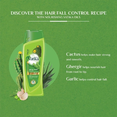Picture of Vatika Naturals Hair Fall Control Shampoo - Cactus & Gergir-400ml