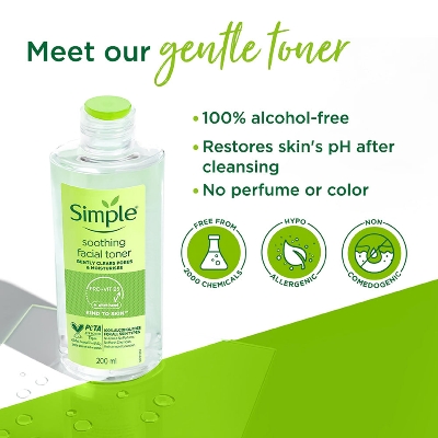 Picture of International UK product Simple Kind To Skin Soothing Facial Toner

(200ml)