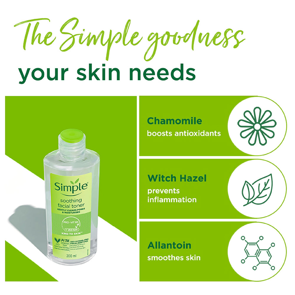 Picture of International UK product Simple Kind To Skin Soothing Facial Toner

(200ml)