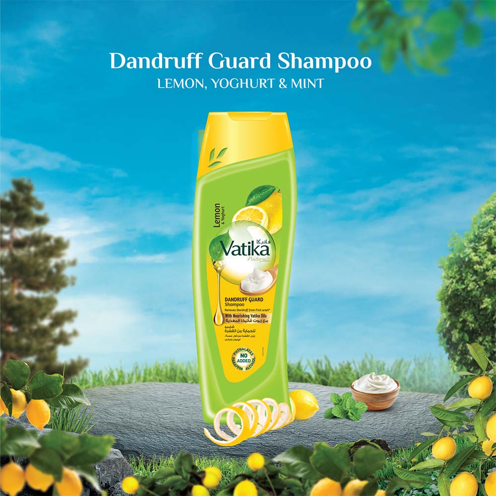 Picture of International UAE product Vatika Naturals Dandruff Guard Shampoo
with Lemon and Youghurt -400ml