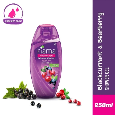 Picture of Indian Product Fiama Shower gel blackcurrant & bearberry radiant Glow with skin Conditioners 250 Ml