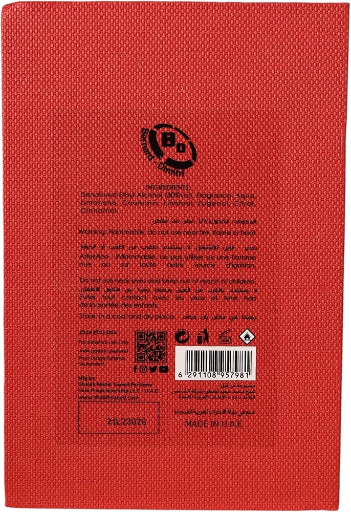 Picture of  Buy BERNARD-DIMITRI Hot Black Imported Long Lasting Premium Eau De Perfume Spray 100ML (Pack of 1) (ROUGE)