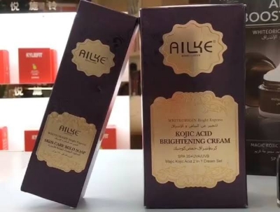 Picture of AILKE Natural Kojic Acid Moisturizer Whitening Day+ Night Cream and Cleanser Shop Combo Pack