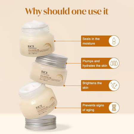 Picture of THE FACE SHOP Rice Ceramide Moisturizing Cream | Rich Moisturizer for Smooth & Glowing Skin |