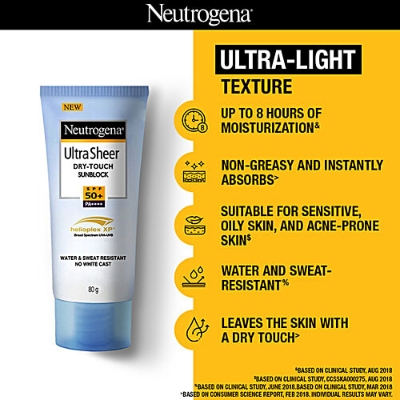 Picture of Buy Neutrogena Ultra Sheer Dry Touch SPF 50 Sun Block