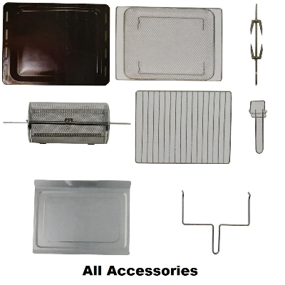 Picture of Miyako MT-450RCL-D-RB Double Glass Door Multifunctional Electric Oven With Air Fryer.