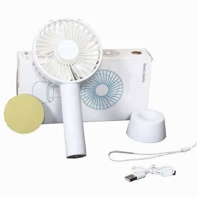Picture of Rechargeable Mini Portable Hand Fan, Table Fan Personal Small Desk Fan with Base, Cute Design 3 Speed Dual Motors Lightweight Handheld