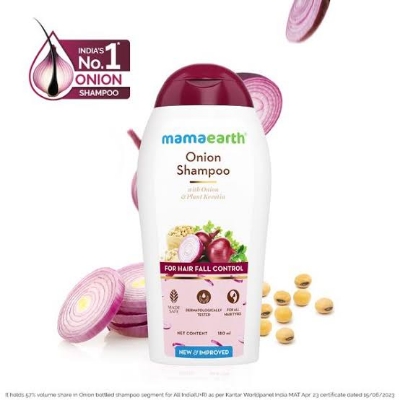 Picture of Mamaearth Onion Shampoo for Hair Fall Control & Hair Growth 180ml