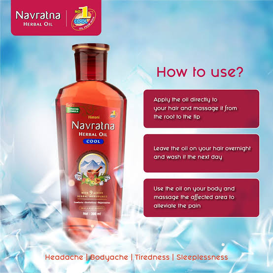 Picture of International UAE Product Hair care Navratna Herbal Cool Hair oil With 9 Active Herbal Ingredients For used male /femal 300 MI