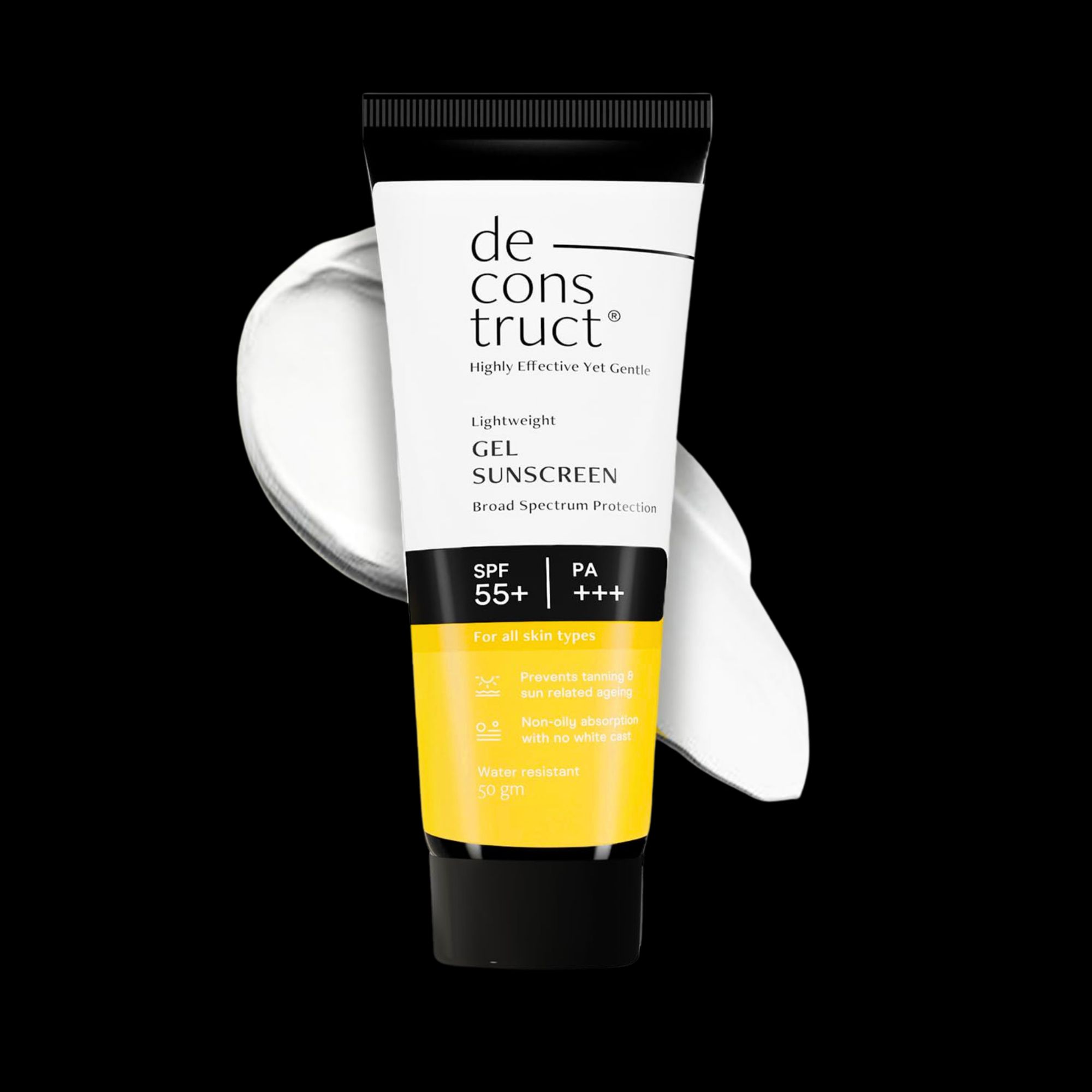 Picture of Deconstruct Face Gel Sunscreen SPF 55+ and PA+++ | Gel based sunscreen for oily skin, combination skin, normal skin | Broad spectrum sunscreen, No White Cast, Lightweight, Non greasy | Higher protection than sunscreen SPF 50 - 50g