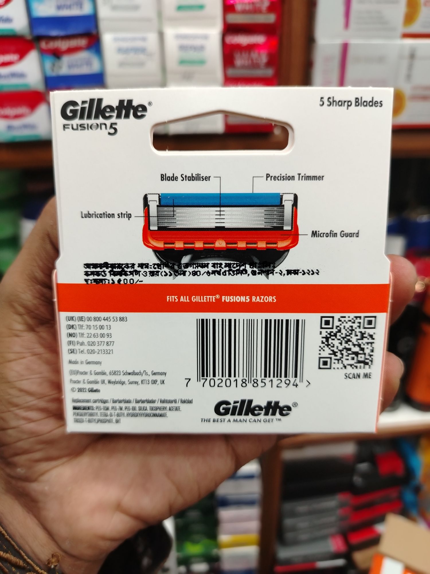 Picture of Fusion Manual Shaving Razor Blades - 4s Pack (Cartridge)