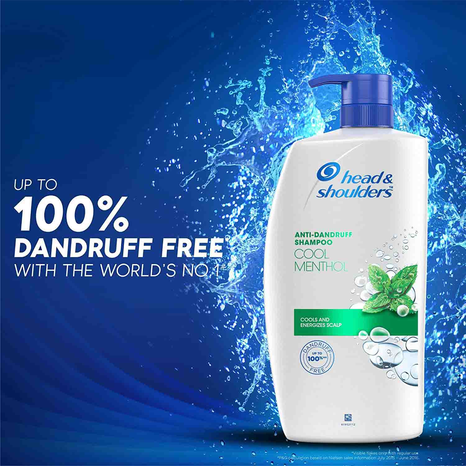 Picture of Head & Shoulders Cool Menthol Anti
Dandruff Shampoo for Women & Men, 1L