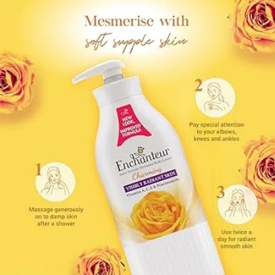 Picture of International Malaysian Product Enchanteur Perfume body lotion Charming Satin Smooth Aloe vera & Olive Butter For Used male /female 500 Ml