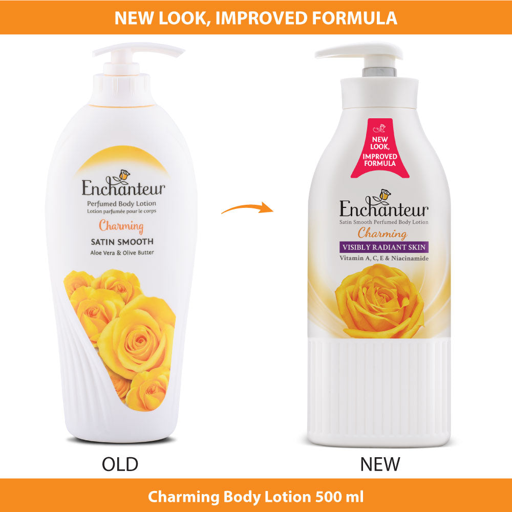 Picture of International Malaysian Product Enchanteur Perfume body lotion Charming Satin Smooth Aloe vera & Olive Butter For Used male /female 500 Ml