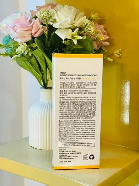 Picture of Mido Anti Melasma Collagen UV 50+ Sun Cream - 70ml For Protecting your Skin From UV Rays