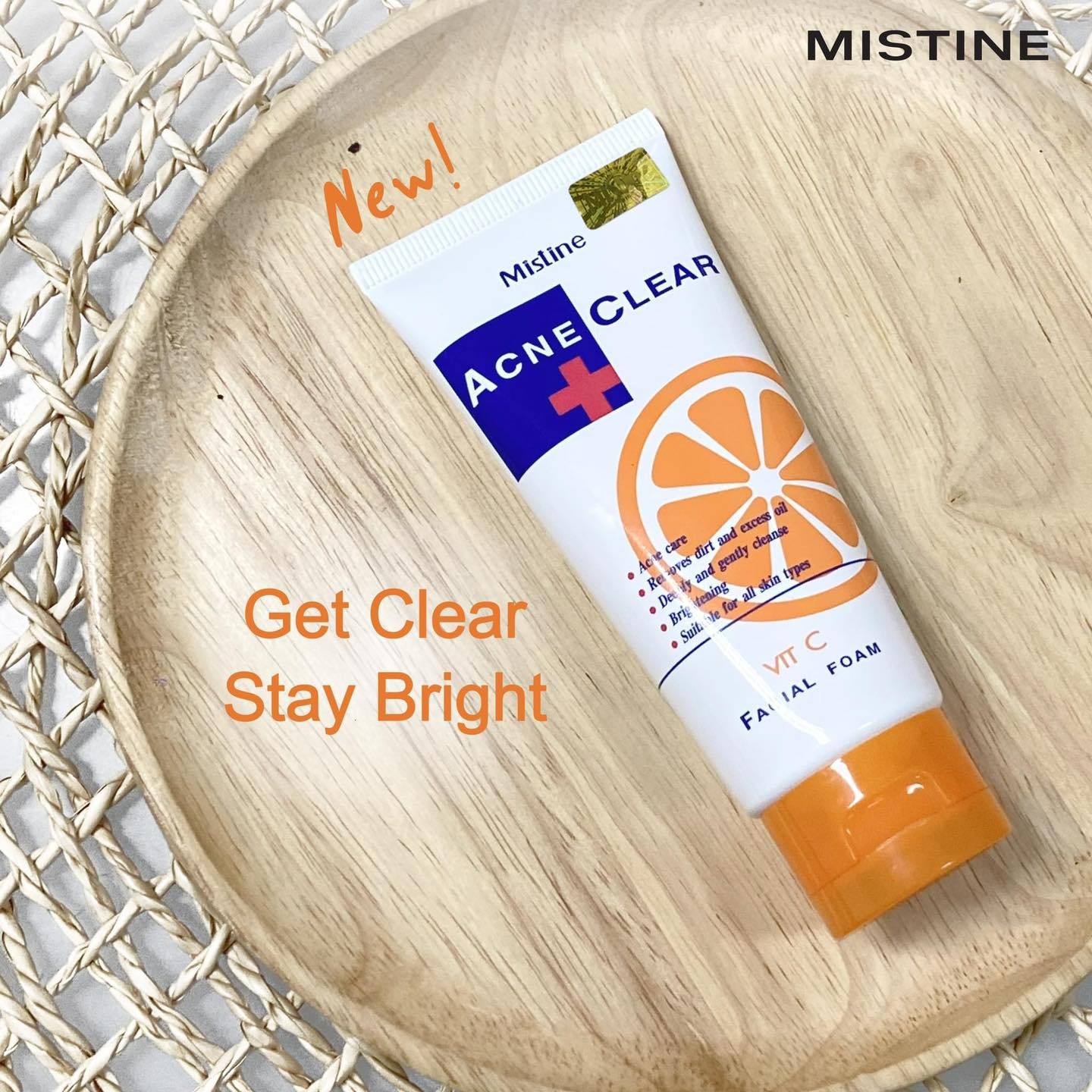 Picture of Mistine Acne Clear Vitamin C Facial Foam Face Wash - 85Gm (Made In Thailand) - Face Wash