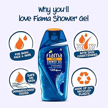 Picture of Fiama Di Wills Men Refreshing Pulse Shower Gel - 250ml (Indian)