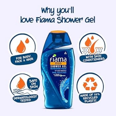 Picture of Fiama Di Wills Men Refreshing Pulse Shower Gel - 250ml (Indian)