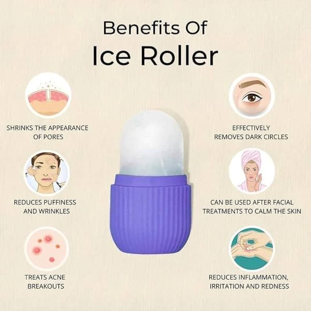 Picture of Ice Roller Face Massager to Brighten Complexion, Shrink & Tighten Pores