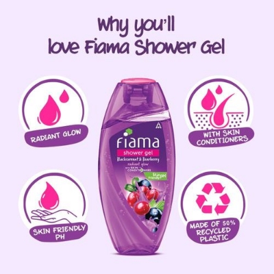 Picture of Fiama Shower Gel Blackcurrant & Bearberry for Radiant Glow with skin conditioners 250ml INDIAN