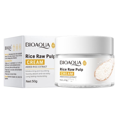 Picture of Bioaqua Rice Raw Pulp Rice Extracted Hydrating & Moisturizing Face Cream- 50g