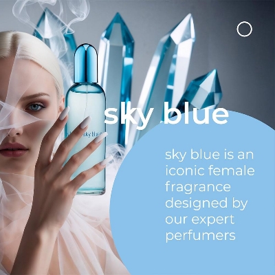 Picture of International England product Body perfume party scent Colour Me Sky Blue Used for unisex  - 100 ml