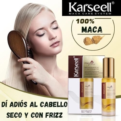Picture of Karseell Maca Essence Oil Hair Oil Moroccan Argan Oil 50ml for Hair & Skin, Cold Pressed Maca Essence Argan Oil Hair Oil for Dry Damaged Hair All Hair Types 50ml