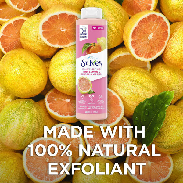 Picture of International USA product St. Ives Exfoliating Body Wash Pink Lemon & Mandarin Orange 650ml