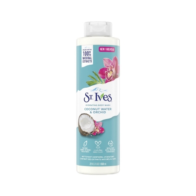 Picture of International USA product ST Ives Coconut Water & Orchid Shower gel body wash used for Male/ female - 650 ml
