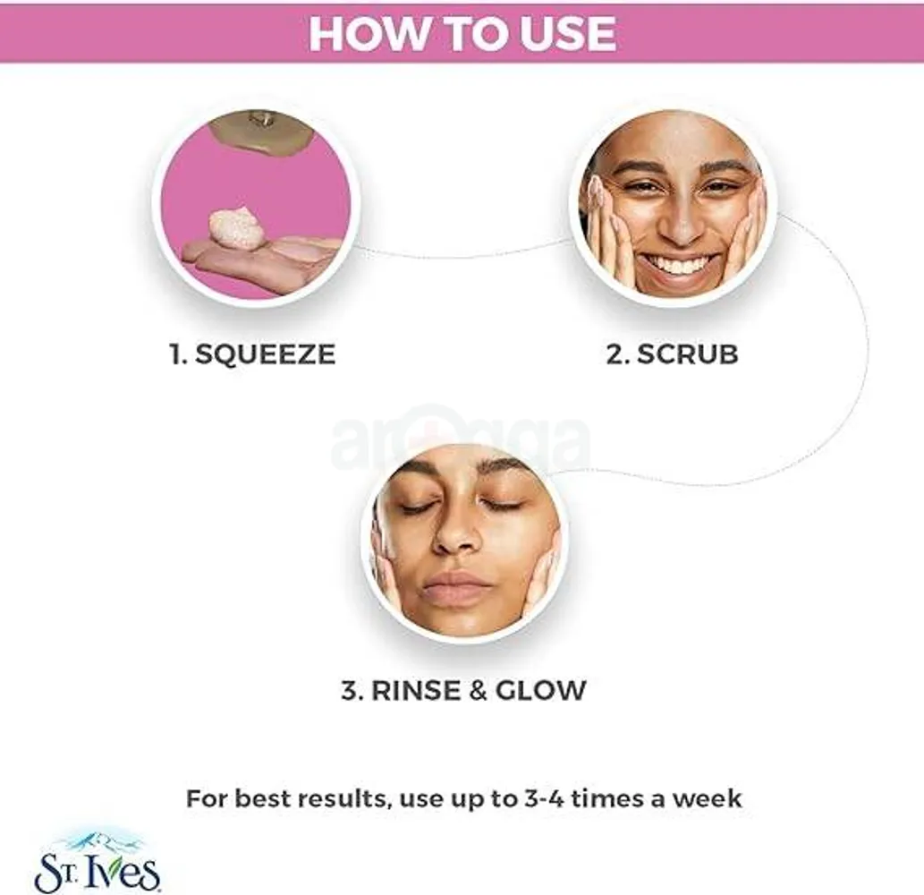 Picture of Face Scrubs - St. Ives Radiant Skin Face Scrub For Dull Skin Pink Lemon and Mandarin Orange With 100 percent Natural Exfoliates - 170ml