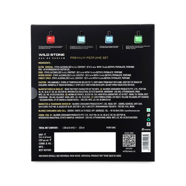 Picture of Wild Stone Edge Forest Spice Hydra Energy And Ultra Sensual Perfume Combo For Men