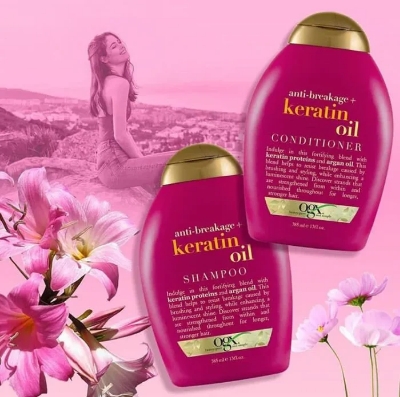 Picture of OGX Keratin Oil Shampoo and Conditioner