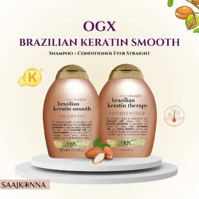 Picture of OGX Brazilian Keratin Smooth Shampoo and Conditioner