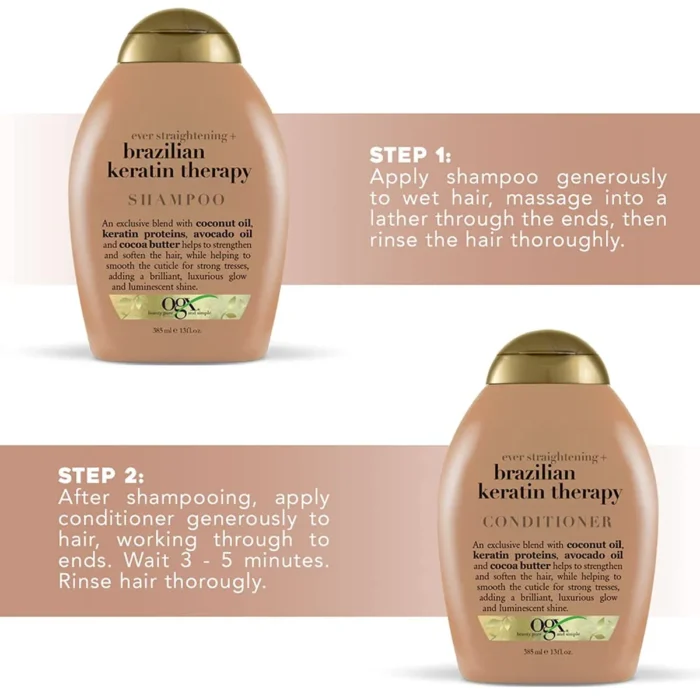 Picture of OGX Brazilian Keratin Smooth Shampoo and Conditioner