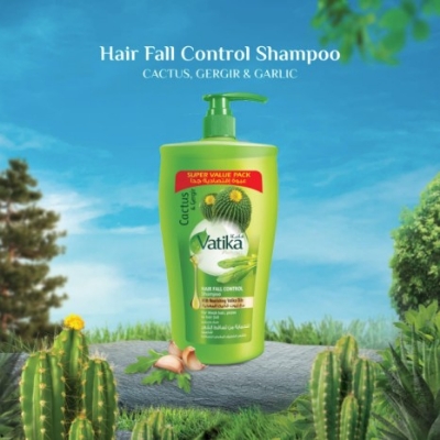 Picture of Vatika Naturals Hair Fall Control Shampoo with Cactus & Gergir 1000 ml