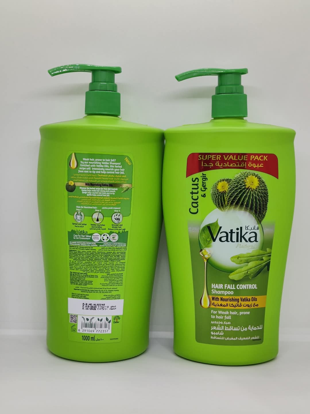 Picture of Vatika Naturals Hair Fall Control Shampoo with Cactus & Gergir 1000 ml