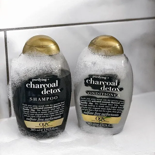 Picture of Ogx Purifying Charcoal Detox Shampoo and Conditioner