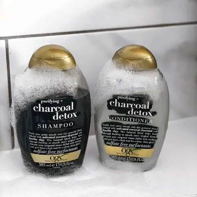 Picture of Ogx Purifying Charcoal Detox Shampoo and Conditioner