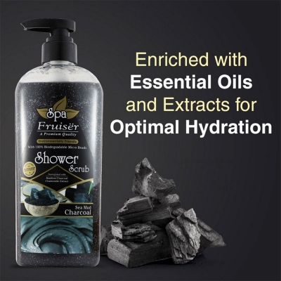 Picture of International Malaysian product Body wash Shower scrub SPA Charcoal used for male / female- 730 ml